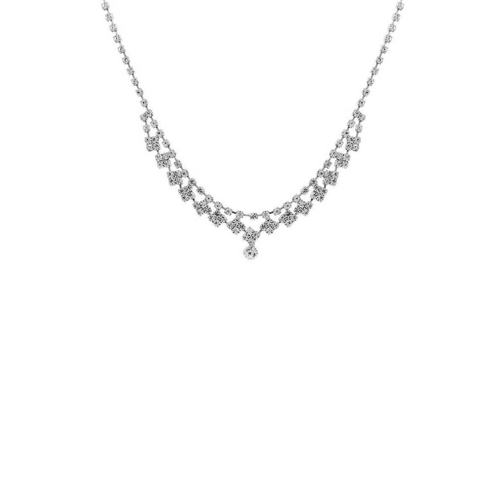 Stylish Rhinestone Design Crystal Necklace - Picture 2 of 5